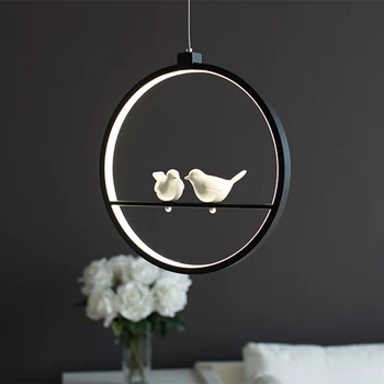 

Industrial vintage pendant light white/black bird designer Led pendant lamp holder loft bar lamps round Style Fixture ZDD0084