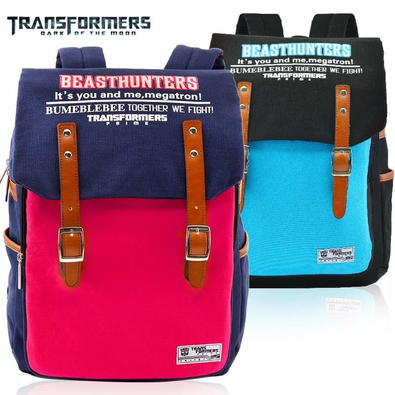 

TRANSFORMERS School Bags canvas backpack for Boys Girls Stylish magnetic hasp and Multi layer pocket easy to tidy for children