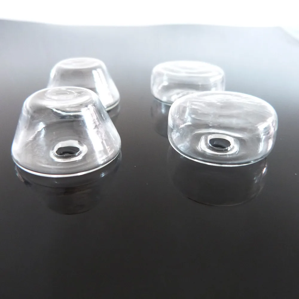 

10pcs/lot 25x13mm hat shape &25x10mm cylider shape clear glass bottle wishing vial for diy ring base findings