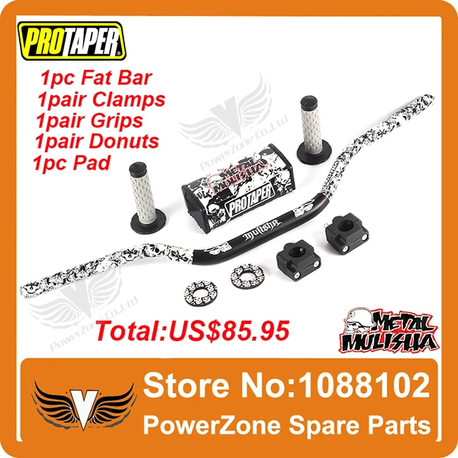 Pro Taper Fat Bar 1-1/" металлический Mulisha пакет Dirt Bike MotorCross Fat Bar MX алюминиевый гоночный руль 810 мм