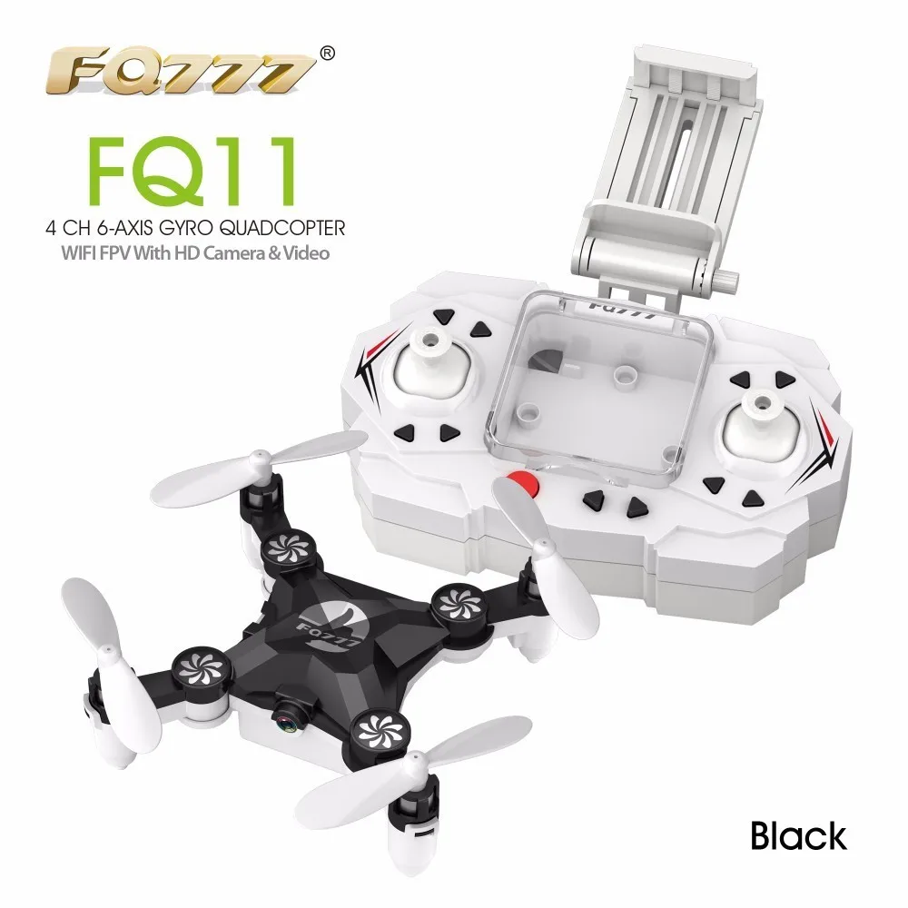 

WIFI Drone FQ777 FQ11W 2.4G 4CH 6-Axis Gyro WIFI FPV Mini Pocket Drone Rotatable RC Quadcopter W/ 0.3MP Camera VS Cheerson CX-10