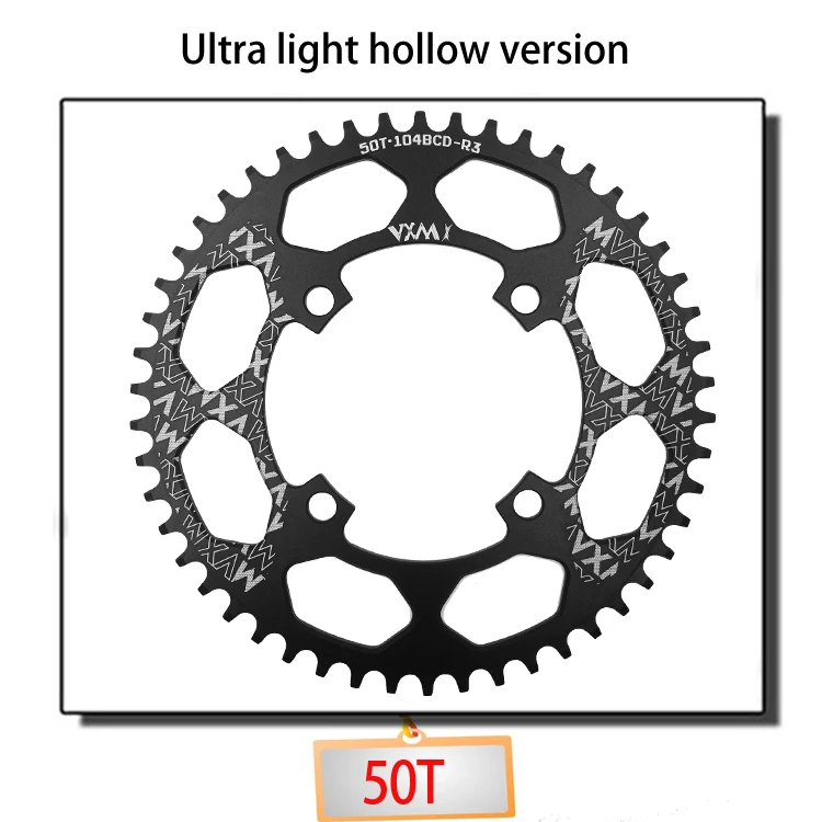 VXM велосипедная Звездочка 104BCD кривошипная круглая форма узкая широкая Звездочка 40 T/42 T/46 T/48 T/50 T/52 T MTB шатун со звездами для велосипеда запчасти - Цвет: R 50T