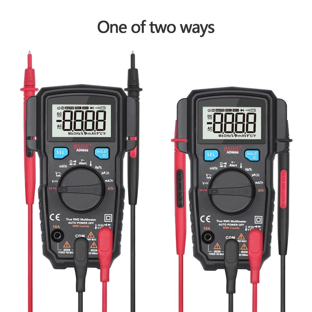 

Mini True RMS LCD Digital Multimeter DC/AC Capacitance Resistance Diode Tester multimetro Voltmeter Ammeter with Test Lead
