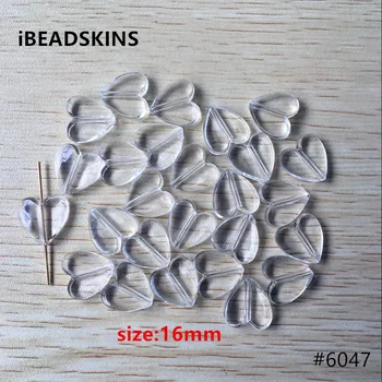 

New arrival! 16mm 600pcs/lot clear Acrylic heart shape beads #6047(Design as shown )