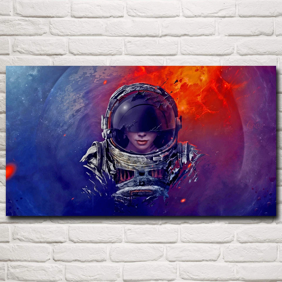 

Astronaut Spacesuit Helmet Universe Space Art Silk Poster Print Wall Home Decor Pictures 11x20 16x29 20x36 Inches Free Shipping