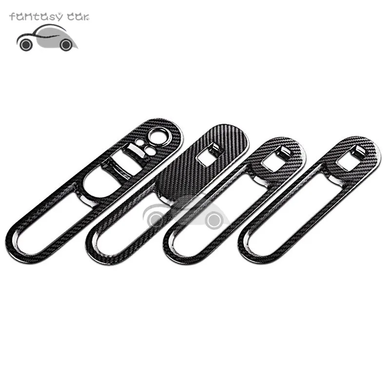 

Carbon Fiber Car Windows Control Panel Cover Styling Moulding Trim Sticker for Mini Cooper F54 Clubman F56 F60 Countryman