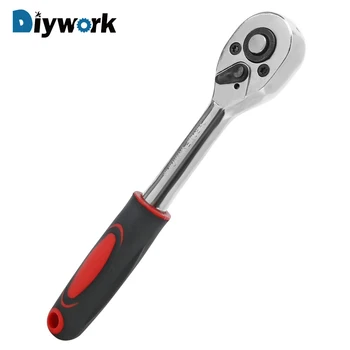 

DIYWORK Ratchet Wrench 1/4 High Torque Type Wrench Quick Release Single-end Wrench Hand Repairing Tool Mini