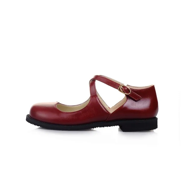 Стиль женские туфли на низком каблуке с круглым носом лоферы в винтажном стиле красивые туфли на плоской подошве для женщин большой размер 43