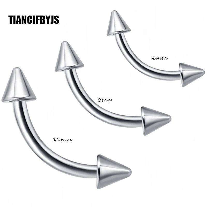 TianciFBYJS 1 шт. кошачьи банановые кольца для носа ухо бровь губы соска пенис кликер пирсинг ювелирные изделия для тела Козелок Уха спираль бар