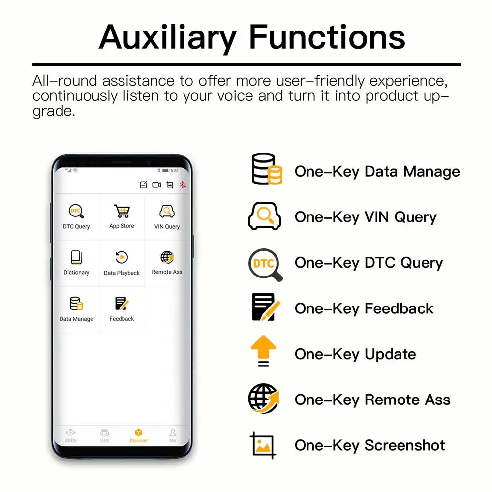 HUMZOR NexzDAS полная система OBD2 сканер Bluetooth 4 2 для Android диагностический инструмент