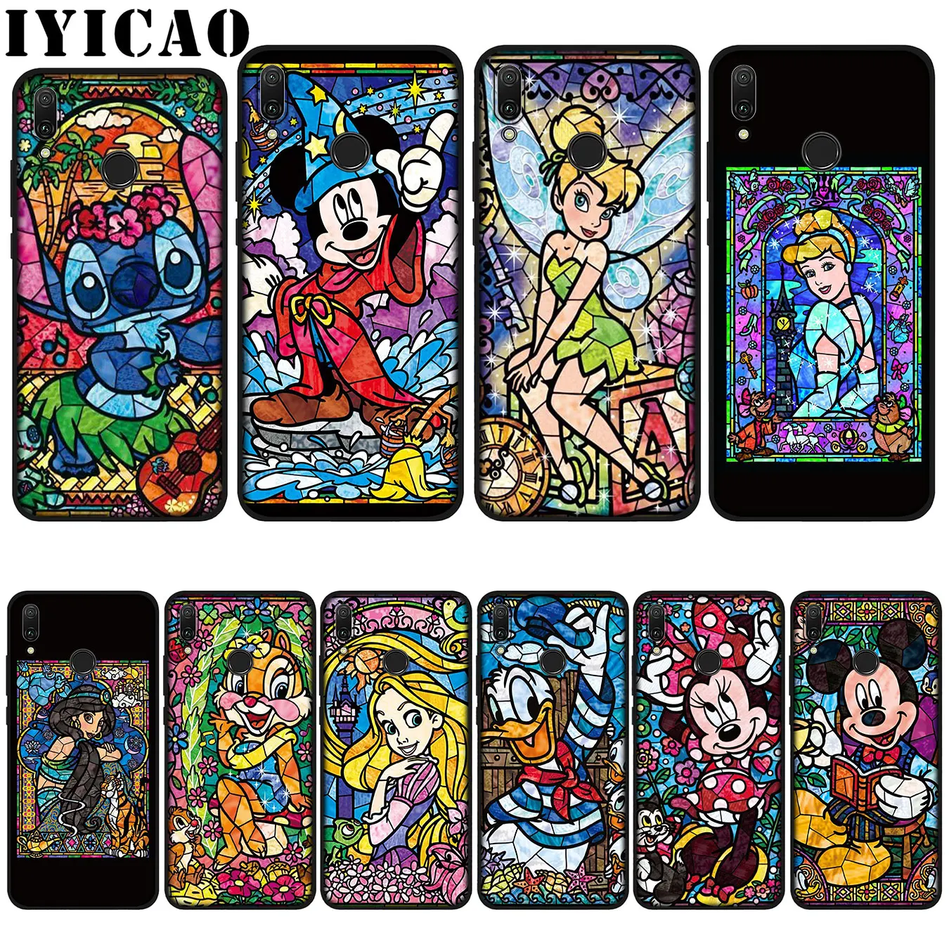fairy tale stained Alice Stitch Mickey Mouse Marie Cat Princess Case for Huawei P20 Pro P10 P8 P9 P30 Lite Mini 2017 Smart 2019 |