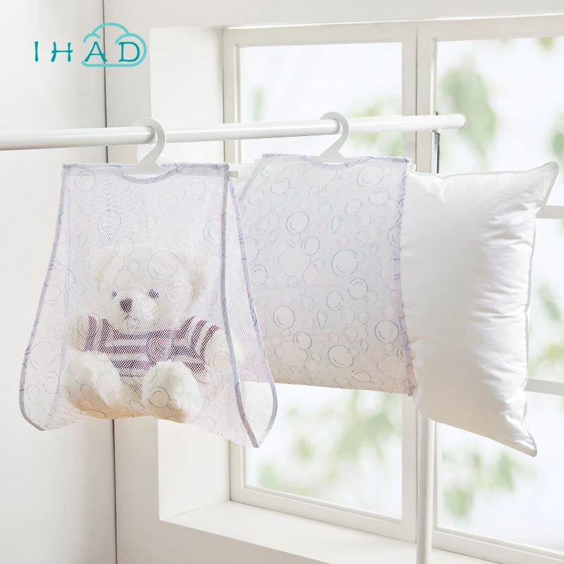 Balcony drying pillow rack Drying Windproof toy Doll rack Multi use Net