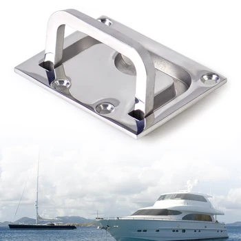 

DWCX New Silver 316 Stainless Steel Boat Marine Flush Hatch Locker Cabinet Lift Pull Handle for Boat Hatch Locker