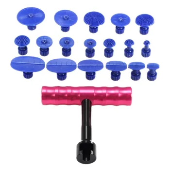 

Auto Body Car Paintless Dent Repair T-Bar Puller 18 Tabs Set Hail Damage Removal PDR Tools Kit 0255