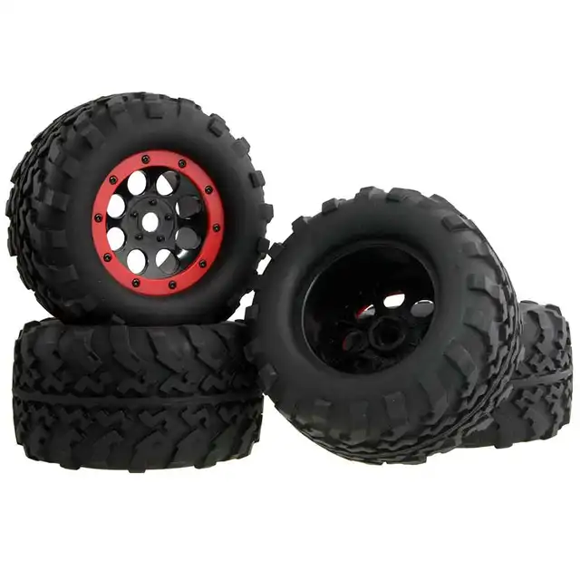 Best Offers 4PCS HSP Big Foot Car Tire 150mm Clip Non Stick LosiLST XXL2 General Tires 17mm Wheel Rims Hex Hub For RC 1:8 Truck Parts T3011