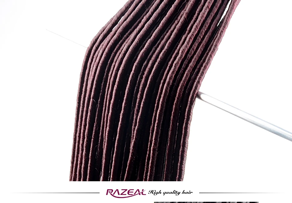 8 упаковок razeal 18 ''24 корни искусственная locs крючком тесьмы Твист волос химическое briading волос Замки высокое Температура волокно