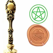 Пентаграмма Пользовательский логотип роскошный винтажный воск печать, штемпели комплект свадебные приглашения уплотнительные марки