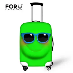Forudesigns путешествия Чемодан Обложка Забавный 3d Emoji эластичный стрейч тележка защитный чехол для 18-30 чемодан с застежкой-молнией