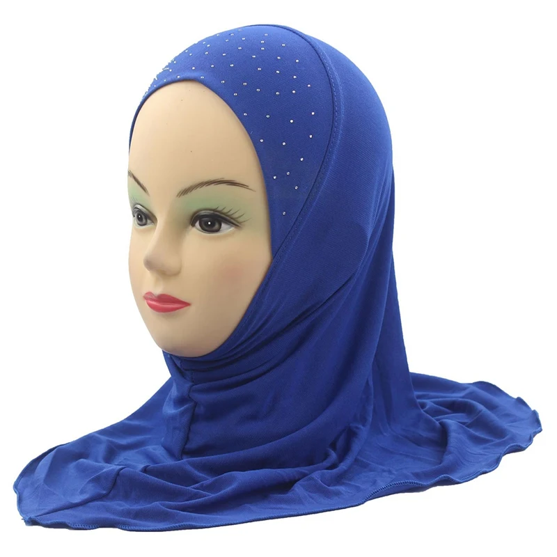 11 Цвета девочек мусульманские Красивая хиджаб исламский, арабский шарф шаль с цветочным узором около 45 см для детей возрастом от 2 до 5 лет, одежда для девочек