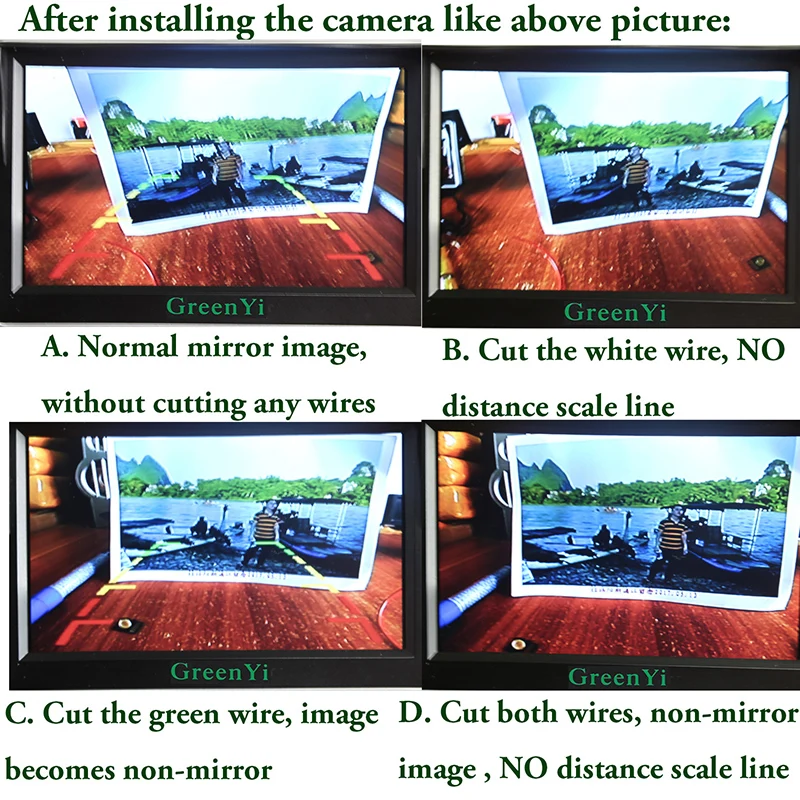 Универсальный 5 дюймов автомобиля HD Зеркало заднего вида монитор CCD Видео Авто Парковочные системы с 4 светодиодный Ночное видение Реверсивный Фронтальная камера