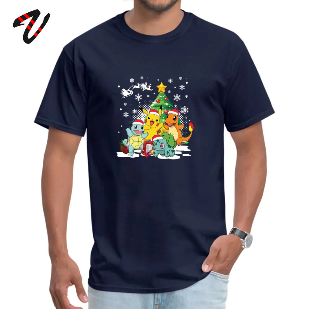 Happy Cheer/футболки с изображением рождественской елки, Покемон, Kawaii, аниме, Deisgn, модная футболка, хлопок, вечерние футболки, подарок для мальчика