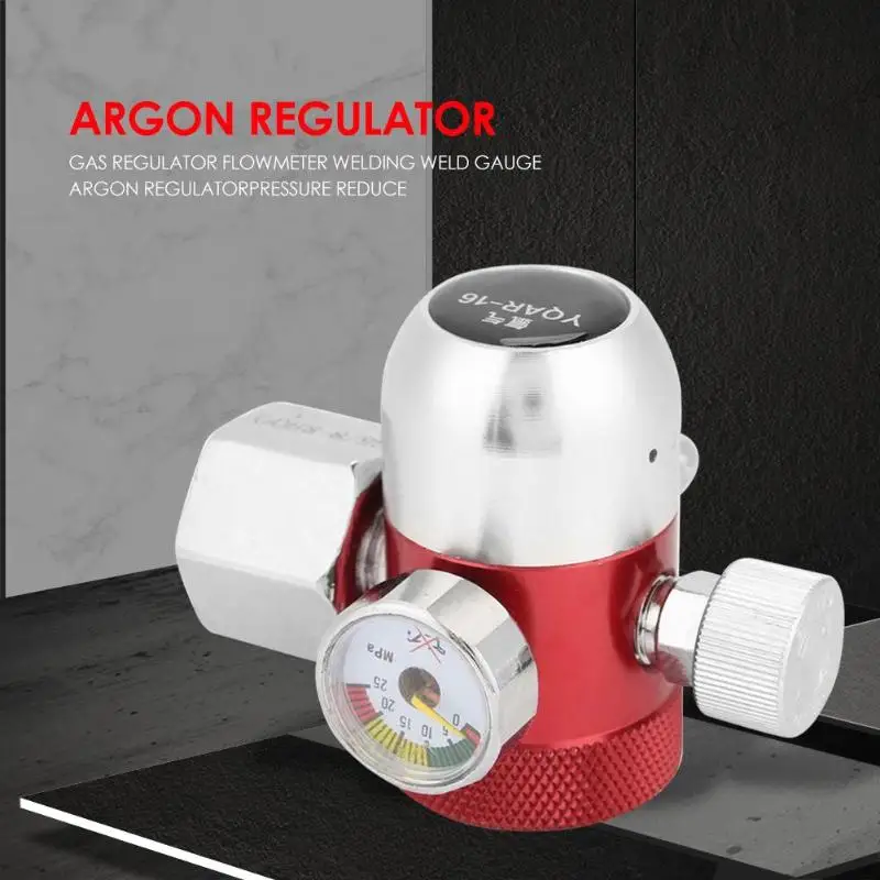 Металлический сварочный газовый счетчик Аргон Регулятор давления сварочный манометр аргоновый регулятор регулирования стабильный выход аппарат для измерения давления
