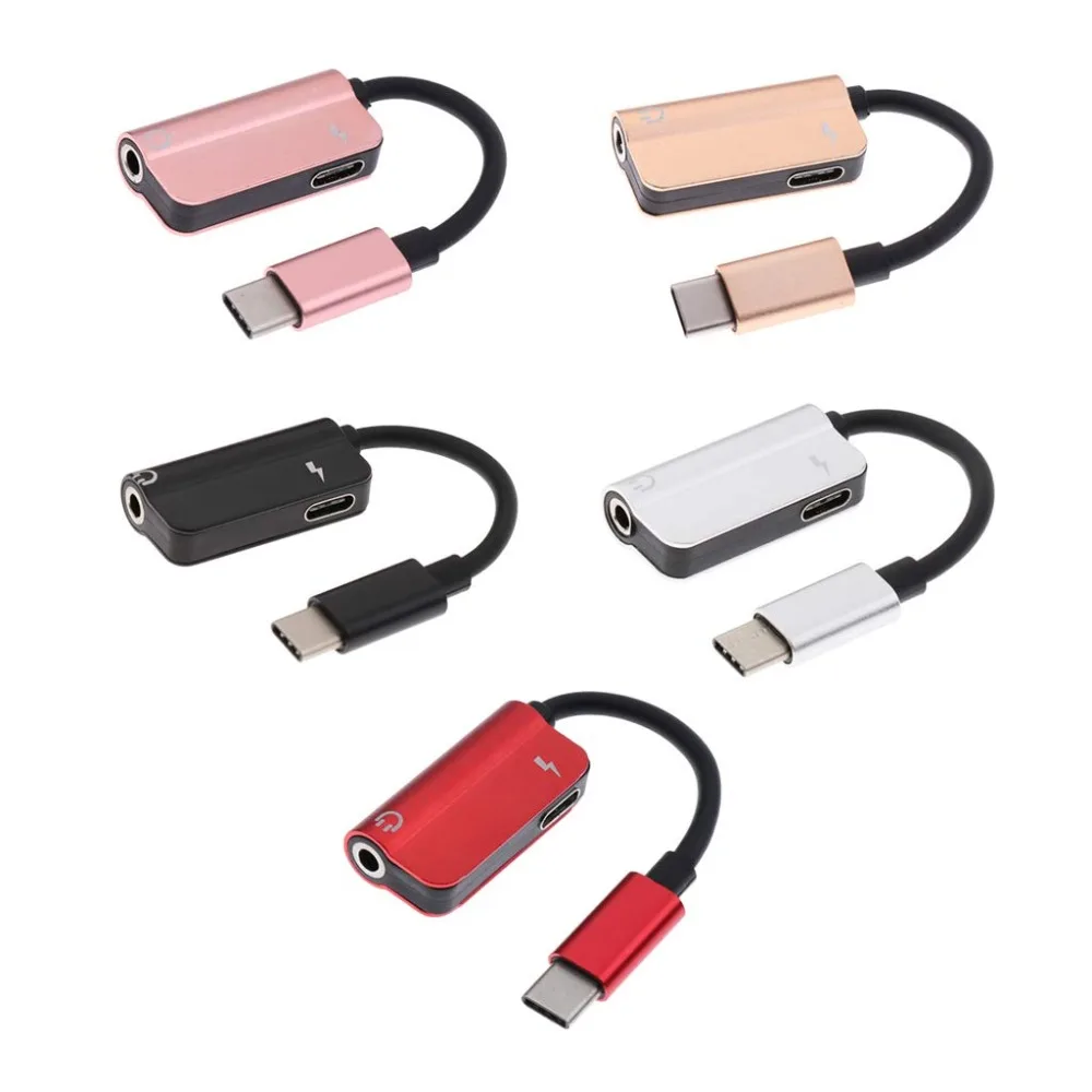 Чери 2 в 1 USB Type C до 3 5 мм аудио зарядный адаптер сплиттер кабель для Huawei Xiaomi mi 9 Samsung