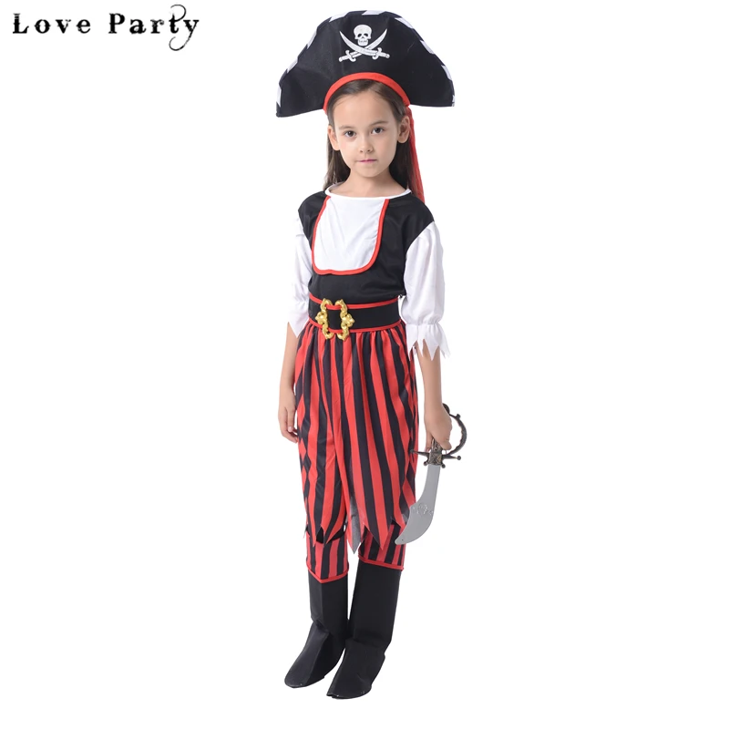 Halloween Striped Girls Skirts Performance Costume Children Cosplay