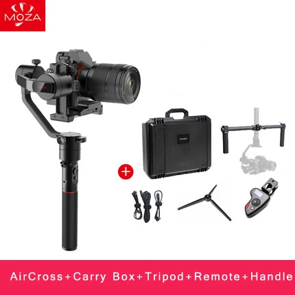 MOZA Aircross 3-х осевой ручной шарнирный стабилизатор для камеры GoPro до 1,8 кг DSLR Камера S ony A6000 RX100 A7 серии Pana GH5 GH4 - Цвет: w remote handle