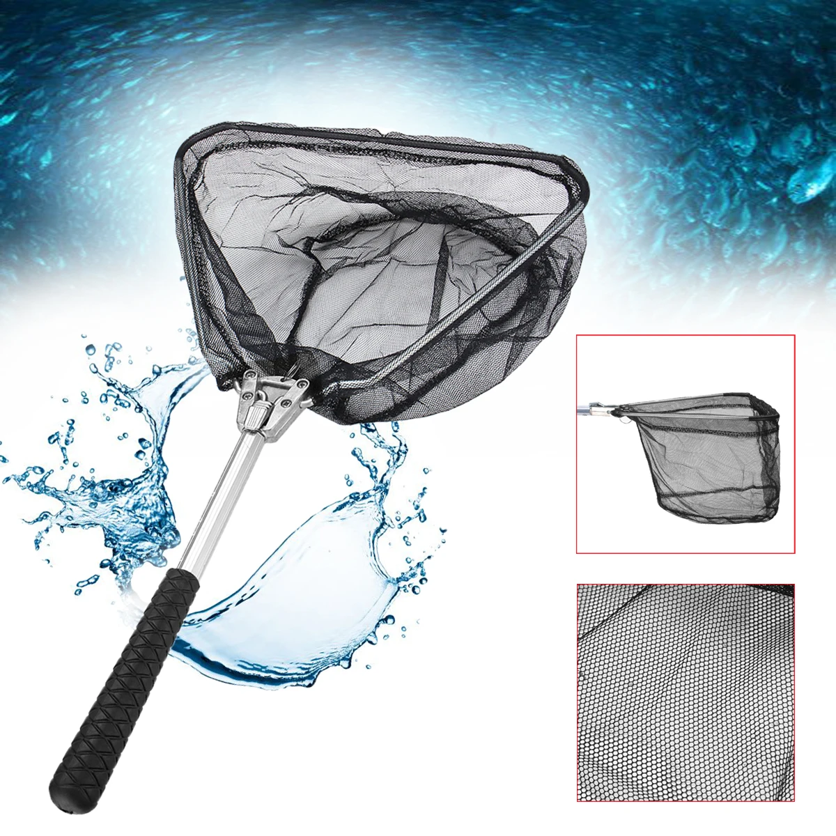 

Foldable Fly Fishing Landing Net Catch and Release Nets Scoop Fish Hold Brail Nylon Mesh Netting Trout Fishing Tools