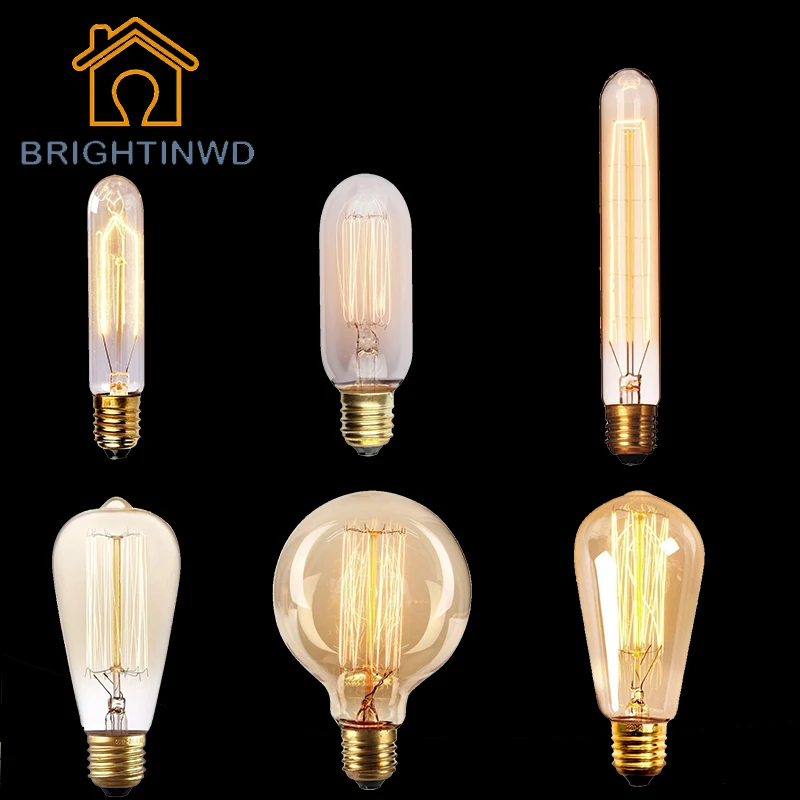 220V Edison Light font b Bulb b font E27 Ampoule Vintage font b Bulb b font