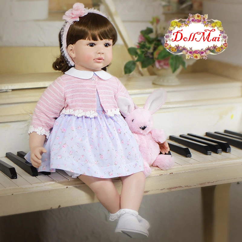 DollMai 24 &quot/60 см силиконовые куклы для новорожденных принцессы девочек игрушки