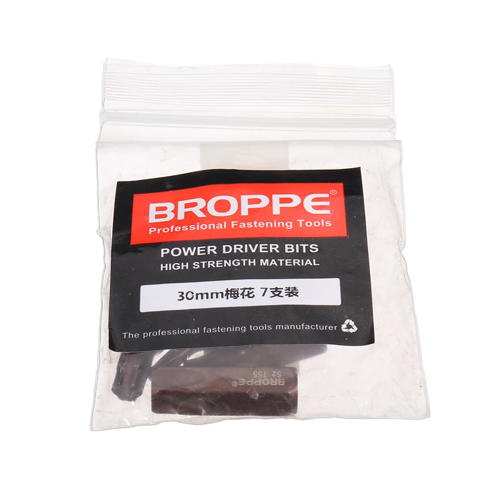 Broppe 7 шт. T20/T25/T30/T40/T45/T50/T55 30 мм Torx Магнитная S2 Сталь ОТВЕРТОЧНЫМИ 10 мм шестигранным хвостовиком для воздействия отвертка