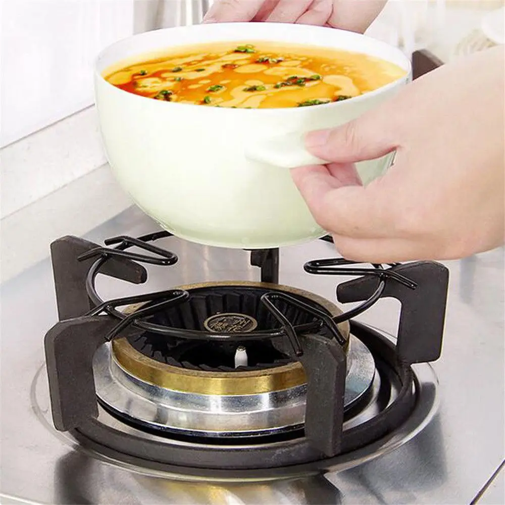 

Round Heat Insulation Stainless Steel Pot Holder Non-slip Milk Pot Stand Gas Stove Stand Cooking Metal Trivet Home Kitchen Tools