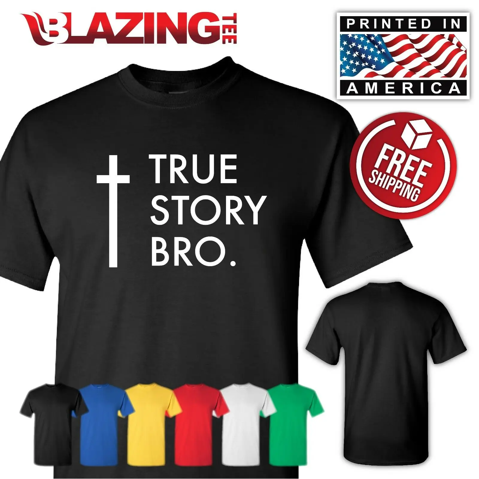 TRUE STORY/рубашка с религиозным рисунком 6 цветов рубашка крестом и надписью Bible Sm-3Xl |