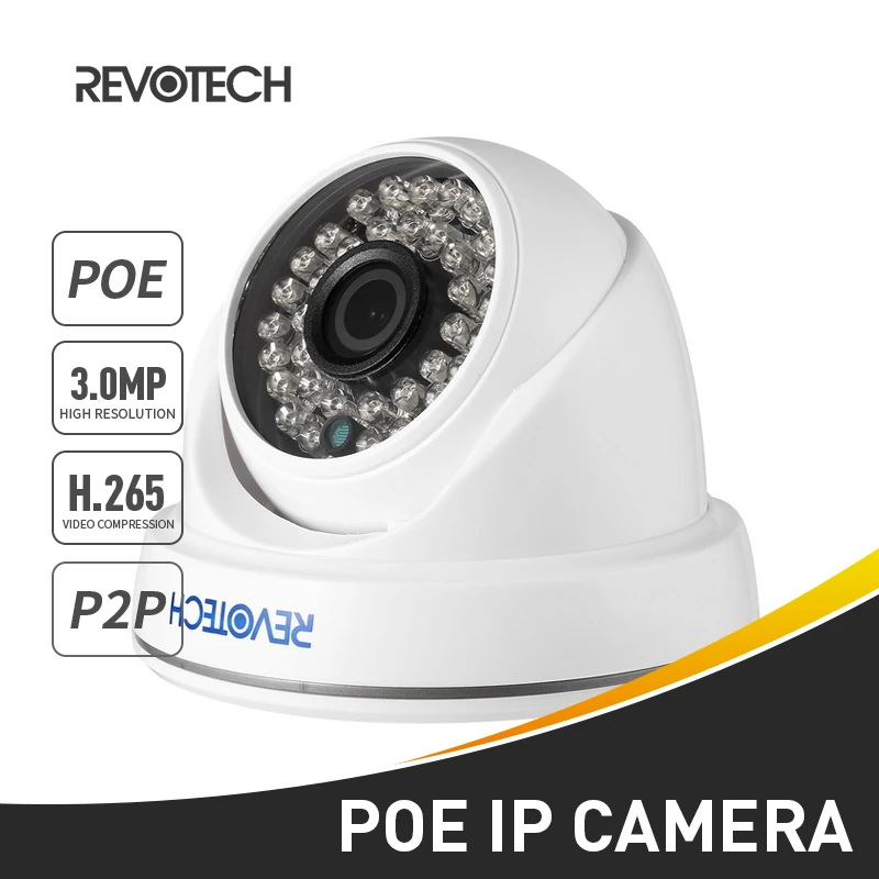 

H.265 POE HD 3MP Indoor IP Camera 1296P / 1080P 36 LED IR Dome ONVIF Security Camera Night Vision P2P IP CCTV Cam System