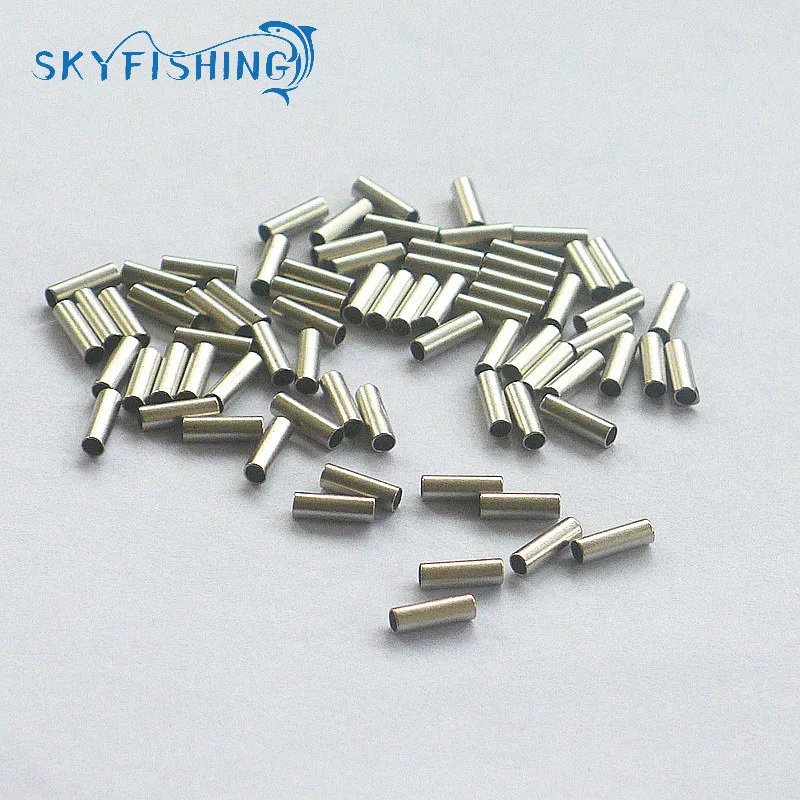 

Hot Fishing stainless steel fishing line sleeve copper tube 1.0mm-2.8mm 100pcs/bag fishing accessories fishing line tube