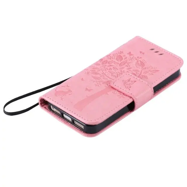 Большое дерево и cat тиснением мобильный телефон case для Sony F3212 F3216 C6 XA Ультра