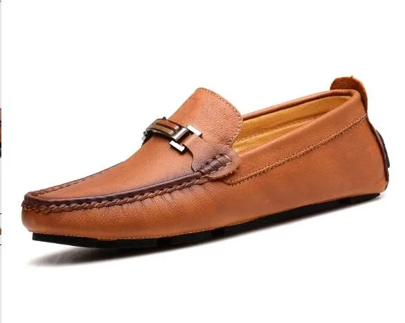 Chaussures Paresseux Été Pois Clair Pour 1 Respirant Plat Talon Hommes Brun Mocassins Conduite Printemps 5ZEqYw