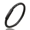 LOULEUR-Bracelet en cuir Vintage pour hommes et femmes, Bracelet en acier inoxydable, fermoirs magnétiques, bijoux pour hommes ► Photo 3/6