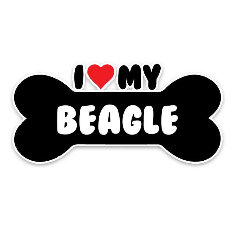 YJZT 15*7 1 см I Heart My Beagle Terrier Dog Bone ПВХ автомобильный бампер наклейки для автомобиля C1