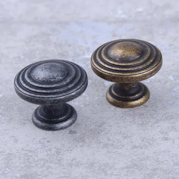 

30mm vintage distress style furniture knobs antique iron drawer cabinet knobs pulls antique brass dresser cupboard door handles
