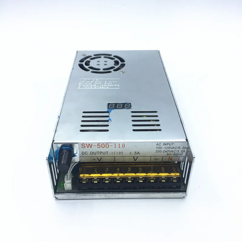 500 Вт импульсный источник питания Выход Регулируемый 0~ 110vdc 4.5A AC To DC SMPS для электроники светодиодные полосы дисплей Цифровой Напряжение