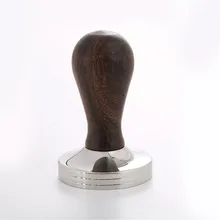 Realand 58mm Chacate Preto деревянный молоток кофейного порошка с 304 нержавеющей сталью для кофейных принадлежностей
