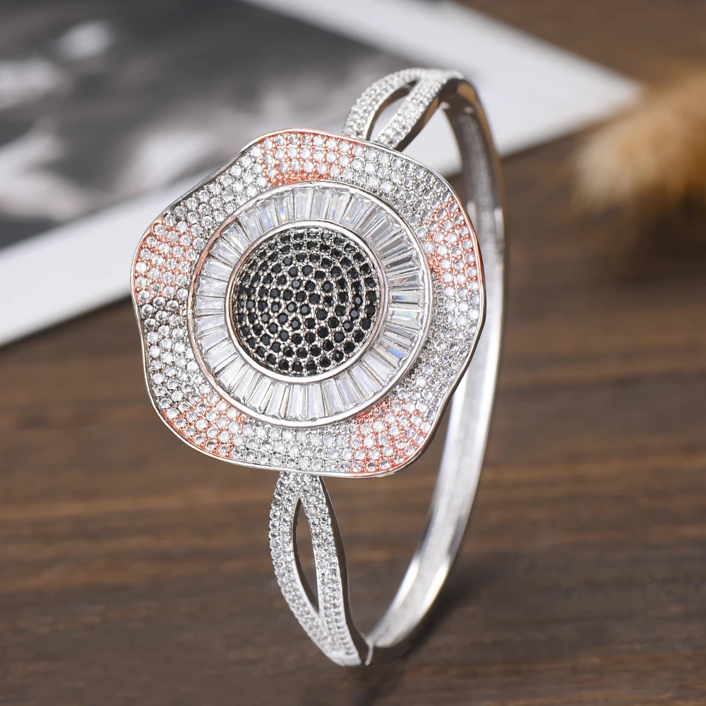 GODKI Luxury Disco Ball African Bangle Ring Set Fashion Jewelry Sets For Women Wedding Engagement brincos para as mulheres 2018