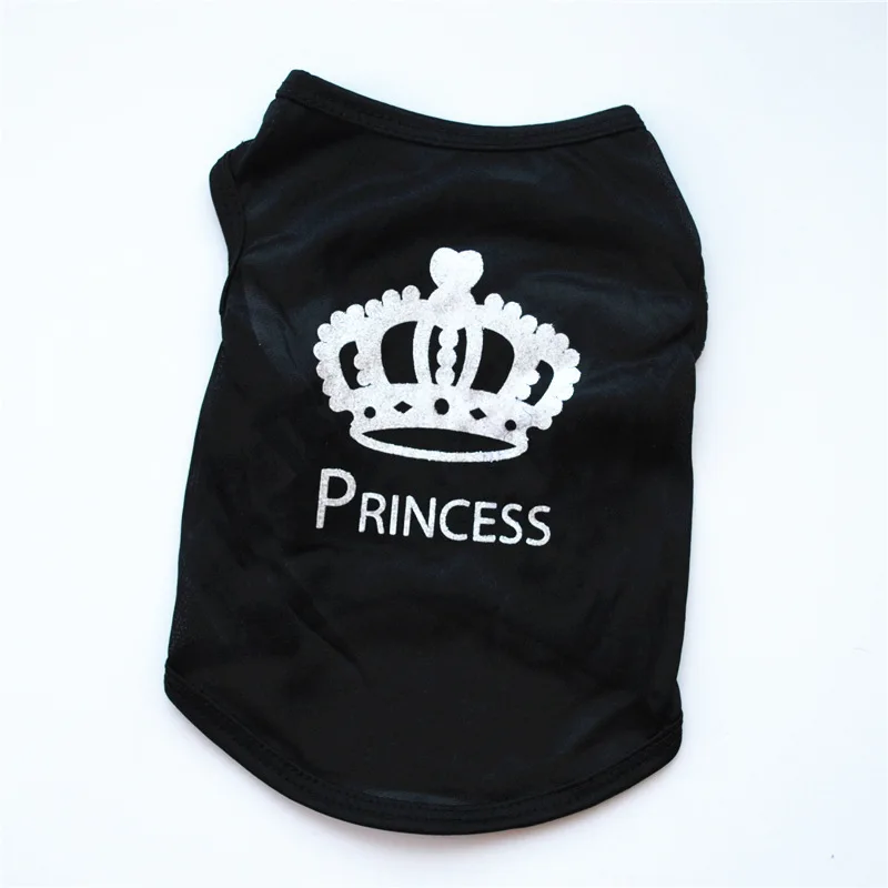 Cute Boss Princess Print Pet Vest Breathable Mesh Dog Clothes Puppy Cat Apprael Chihuahua Clothing for Small Dogs Yorkies 35 - Цвет: Princess