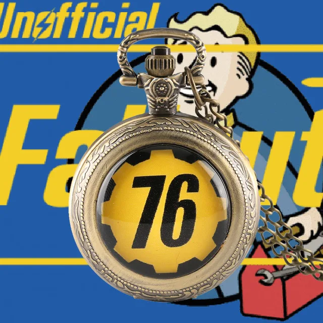 Fallout Pocket Watch Fallout 76 Vintage Pendant Clock Theme Fallout 4 Quartz Pun Fallout Pocket Watch Fallout 76 Vintage Pendant Clock Theme Fallout 4 Quartz Pun