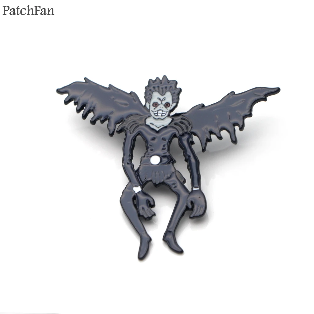 

Patchfan enamel pins Death Note insignia para backpack clothes metal medal for bag shirt badges brooches for men A0862