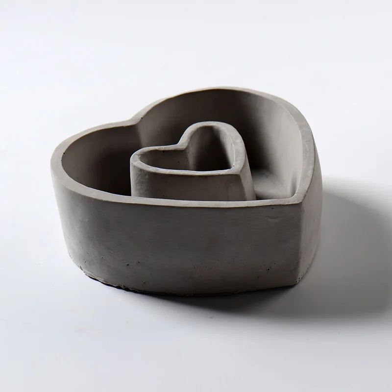 

Heart Silicone Concrete Mold for Planter DIY Handmade Flower Pot Mould Home Decoration Tools