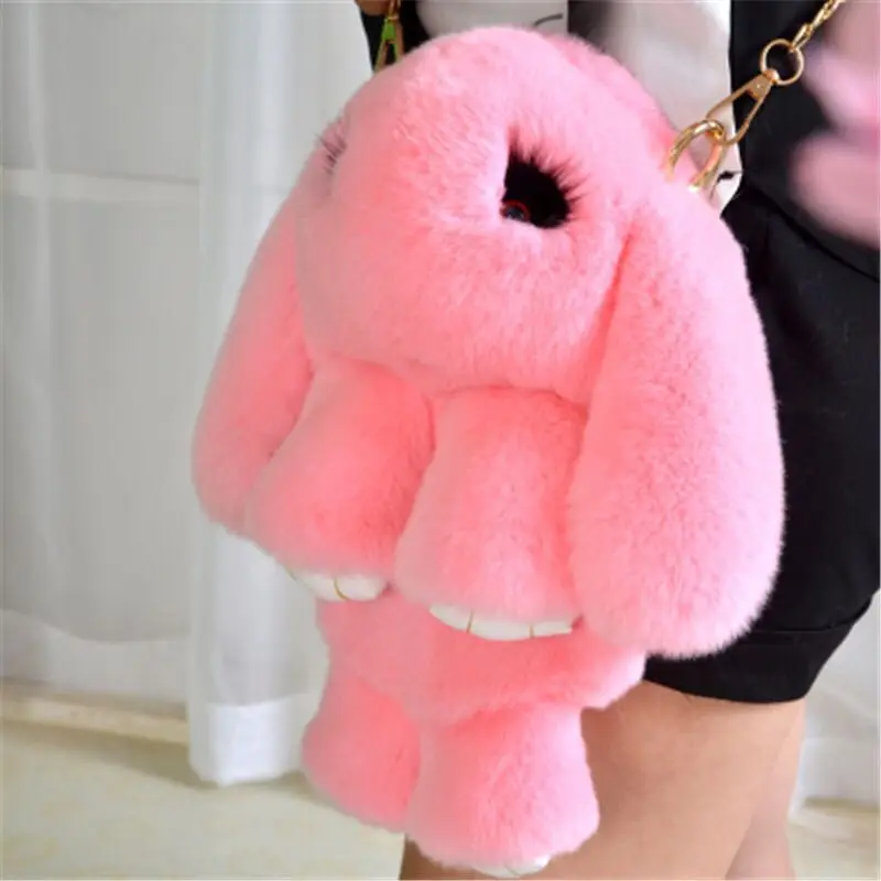 

Rabbit Fur KeyChain Pom Pom Keychain Bag Charms Car Pendant Key Cover Trinket Women Chaveiro Keychains Handbag Keyrings